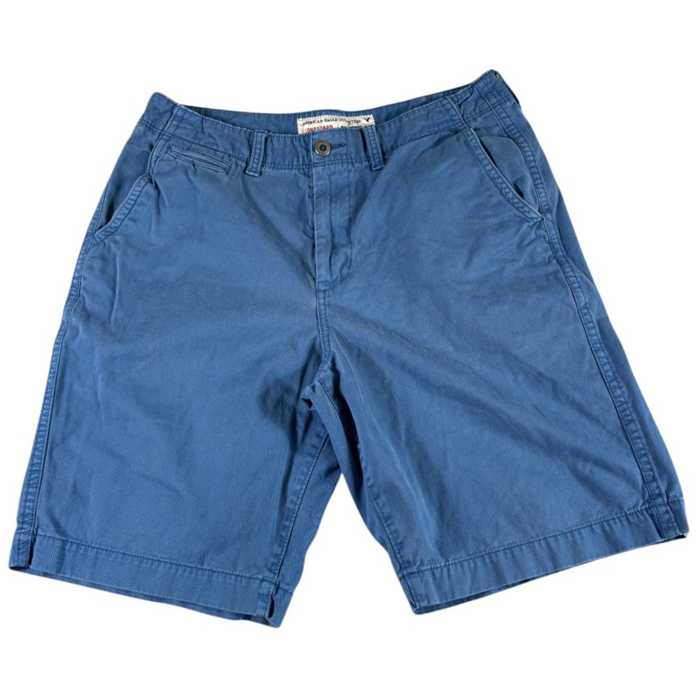 American Eagle Longboard Shorts Mens 36 Blue Washed Relaxed Workwear Outdoors